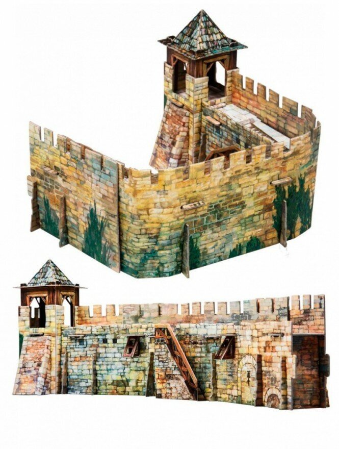 Игровой набор из картона Средневековый город Крепостная стена