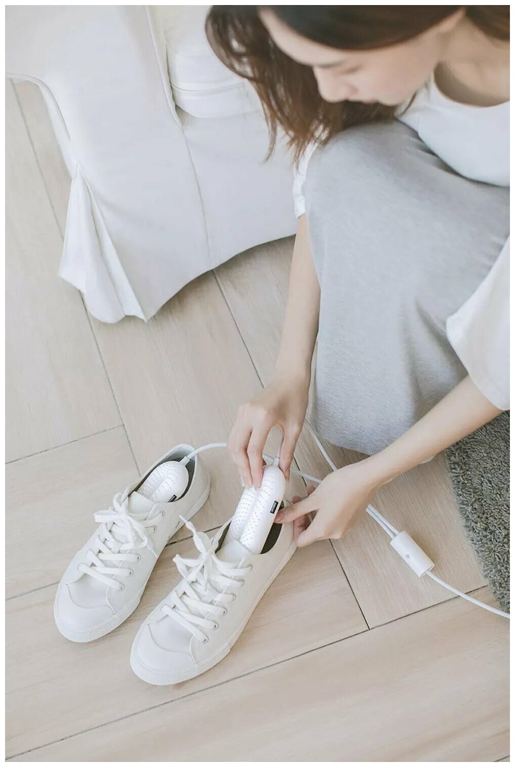 Сушилка Xiaomi для обуви Евровилка с переходником Sothing Zero-Shoes Dryer With Timer white - фотография № 8