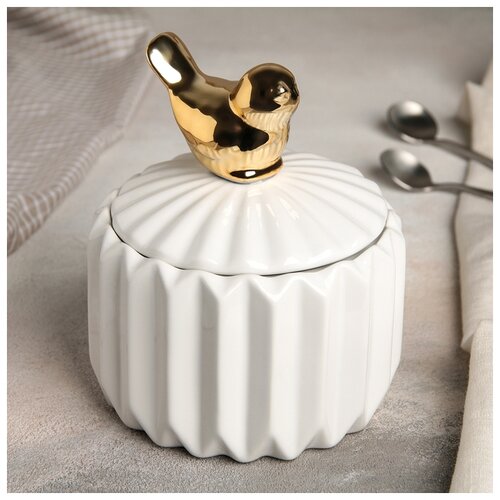 фото Банка для сыпучик продуктов "золотое крыло" 12х15 см 4711384 сима-ленд