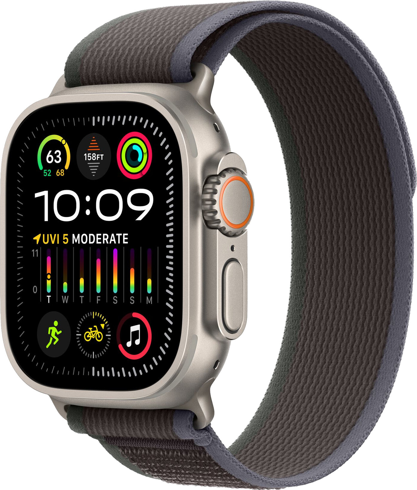 Умные часы Apple Watch Ultra 2 49 мм Titanium Case GPS + Cellular, Blue Black Trail Loop