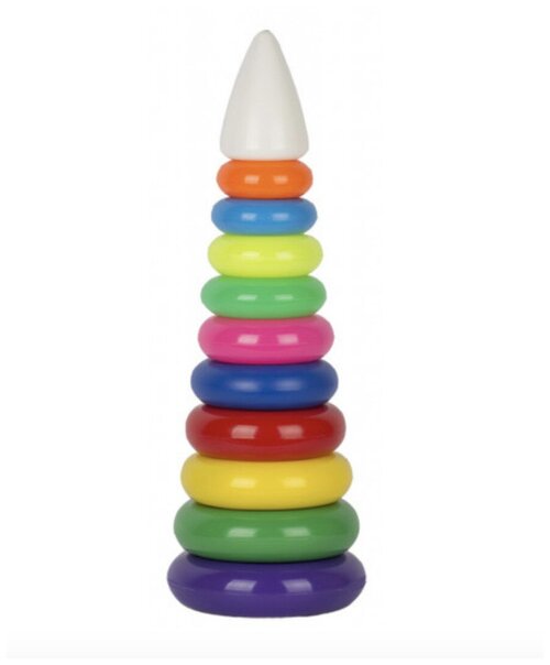 Развивающая игрушка СТРОМ Игра Пирамида Гигант 60см, разноцветный