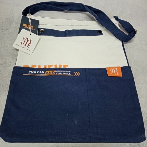 Сумка шоппер Chen Yu, синий, белый