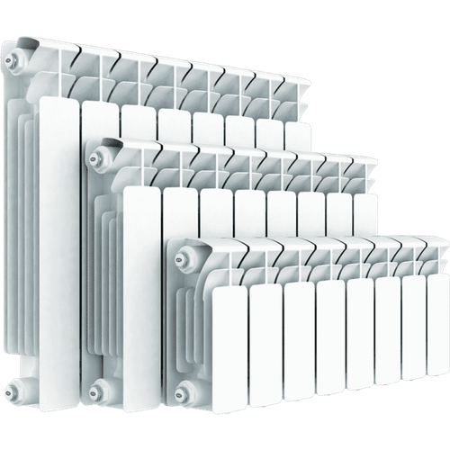 Радиатор биметаллический Rifar Base 350/90 10 секций нижнее правое подключение монтажный комплект 1 2 для установки радиатора отопления