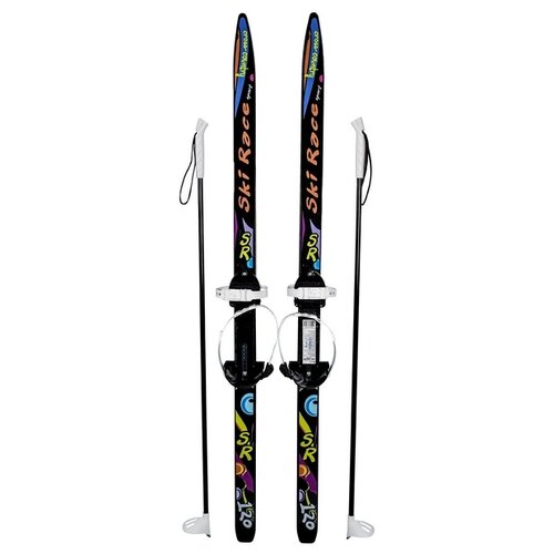 фото Лыжи подростковые "ski race"120/95 см, унив.крепление "цикл", с палками олимпик
