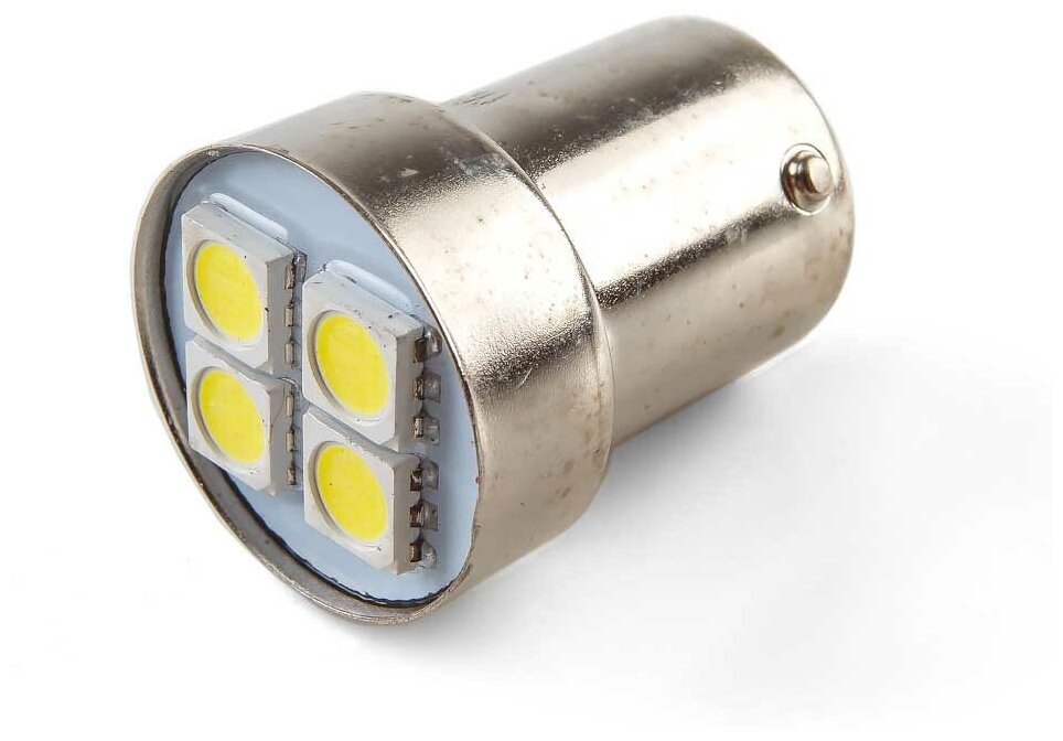 Лампа светодиодная маяк 12V T15(R5W) 4SMD 12T15-W\4SMD