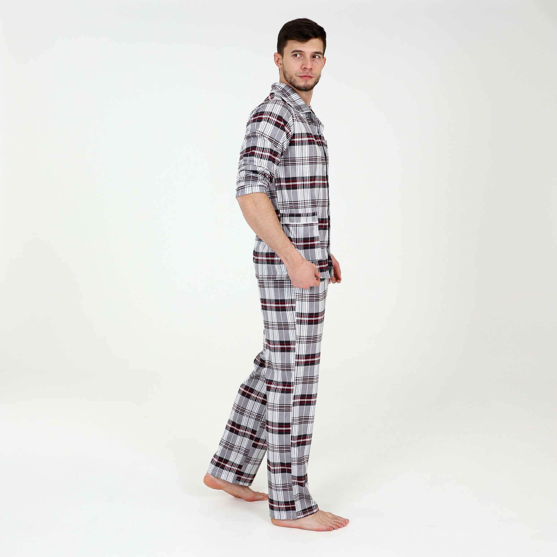 Пижама мужская (бордо) 46 размер - фотография № 2