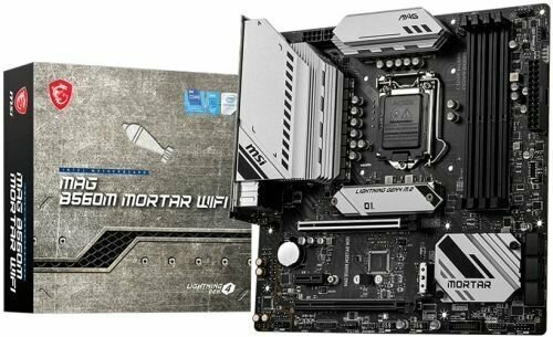 Материнская плата mATX MSI MAG B560M MORTAR WIFI (LGA1200, B560, 4*DDR4(5066), 6*SATA 6G, 2*M.2, 3*PCIE, 7.1CH, 2.5Glan, WiFi, BT, HDMI, DP, 5*USB 3.2