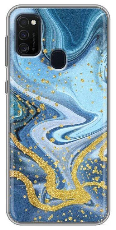 Дизайнерский силиконовый чехол для Galaxy M21 / Samsung Galaxy M21 Мрамор