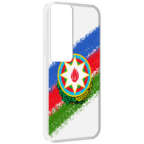 Чехол MyPads герб флаг Азербайджана для Tecno Pova Neo 2 задняя-панель-накладка-бампер чехол mypads герб флаг таджикистана для tecno pova neo 4g задняя панель накладка бампер