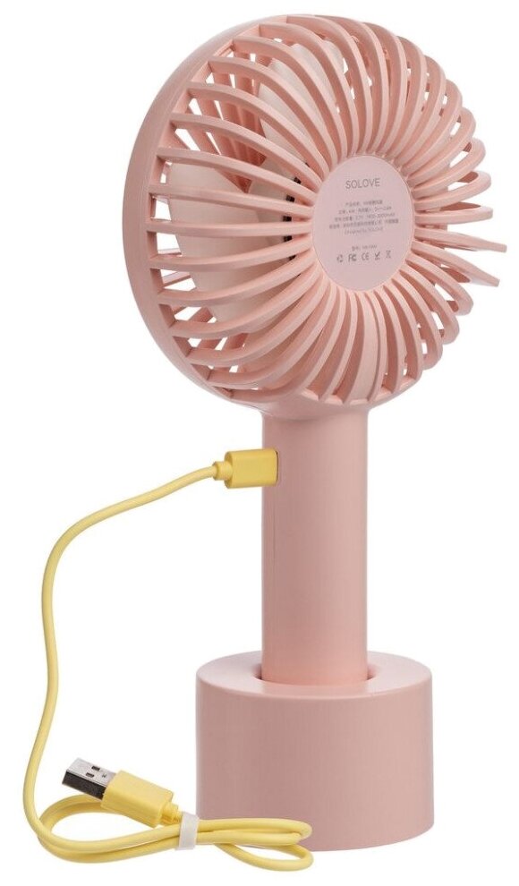 Портативный вентилятор SOLOVE (N9-FAN Pink) розовый - фотография № 5