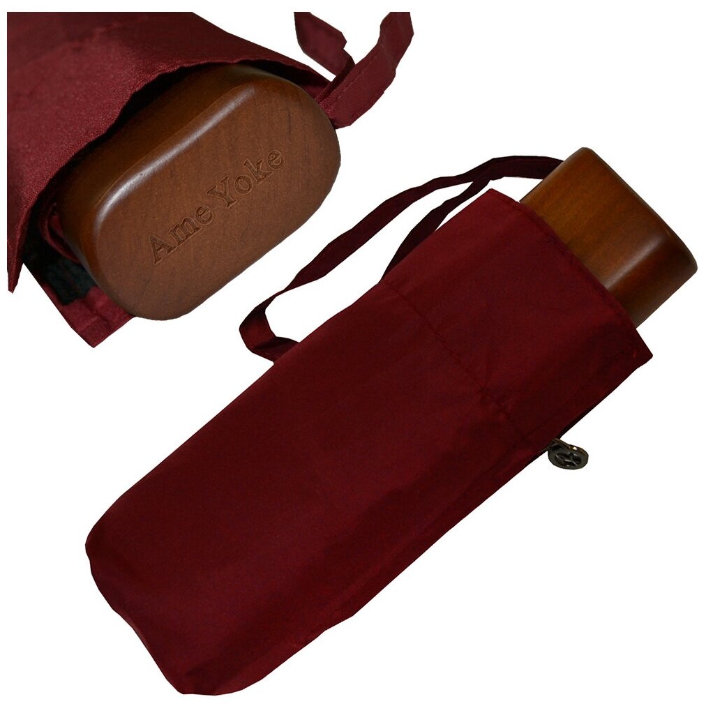 Мини-зонт Ame Yoke, бордовый — фото 1