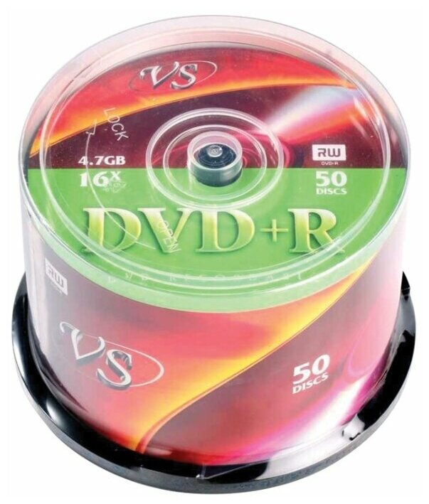 Диск VS DVD+R 4,7 GB 16x CB/50