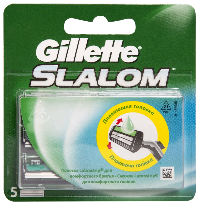 Сменные картриджи для бритья Gillette Slalom, с экстрактом алоэ, 3 шт. - фото №9