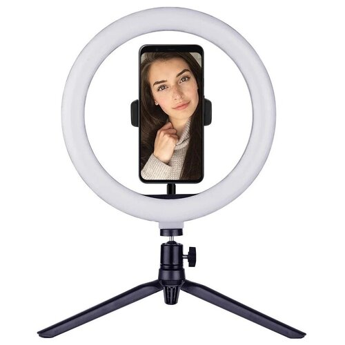 Кольцевая лампа селфи-лампа LED RING 26 см с настольным штативом держателем для телефона для профессиональной съемки 109500₽
