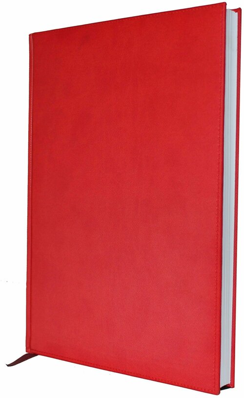 Бизнес-блокнот в клетку, В5 (176 x 250 мм), красный, твердый переплет, 72стр.