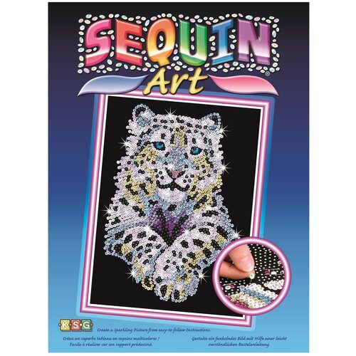 KSG Мозаика из блесток Снежный леопард (1404)