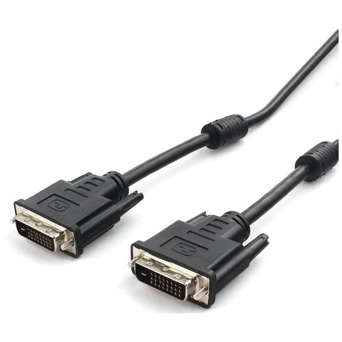 Кабель DVI - DVI Cablexpert CC-DVI2L-BK-10M 10.0m dvi кабель cablexpert cc dvi2l bk 10