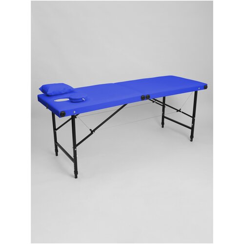 Кушетка складная массажная 18065 ВЛ с регулировкой высоты Masscomplekt синий 7990₽