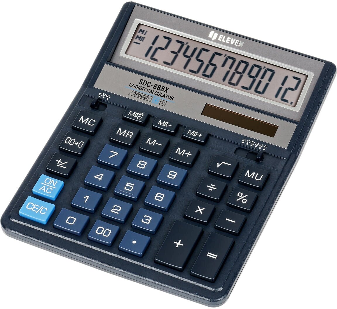 Калькулятор бухгалтерский Citizen SDC-888XBL темно-синий 12-разр