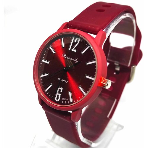 часы наручные женские кварцевые часы минуты секундомер Наручные часы, бордовый, красный