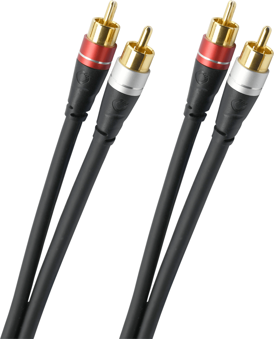 Oehlbach Excellence Select Audio Link, Audio cable Cinch 2m bw, D1C33144