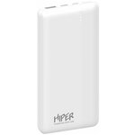 Мобильный аккумулятор Hiper MX PRO 10000 10000mAh 3A QC PD 2xUSB белый (MX PRO 10000 WHITE) - изображение