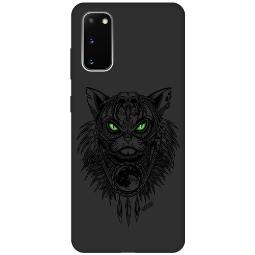 Ультратонкая защитная накладка Soft Touch для Samsung Galaxy S20 с принтом Shaman Cat черная ультратонкая защитная накладка soft touch для samsung galaxy s20 ultra с принтом shaman cat черная