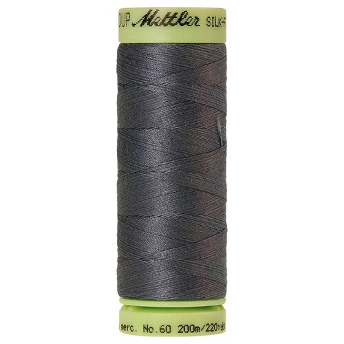 Нить для машинного квилтинга SILK-FINISH COTTON 60, 200 м 100% хлопок 0878 Mousy Gray ( 9240-0878 )