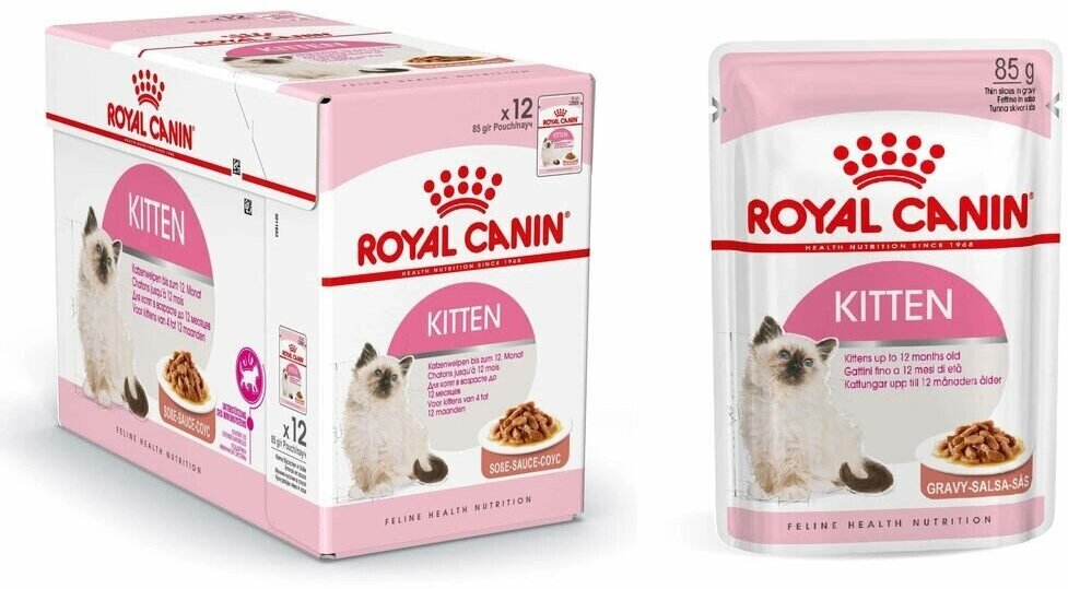 Royal Canin Kitten влажный корм для котят от 4 до 12 месяцев кусочки в соусе, 85 г - фото №14