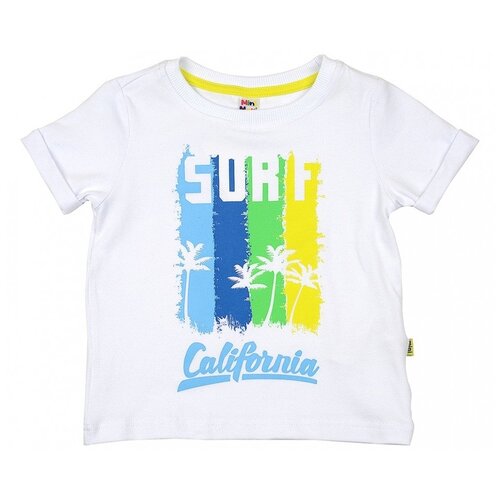 фото Футболка mini maxi 2849, цвет белый, размер 92