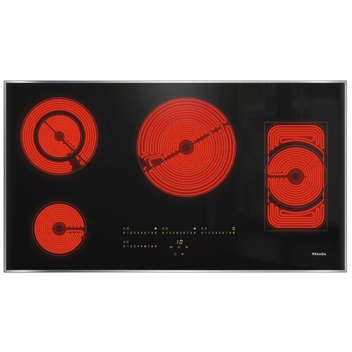 Электрическая варочная панель Miele KM 6565 FR с рамкой цвет панели черный цвет рамки серебристый 29172000₽