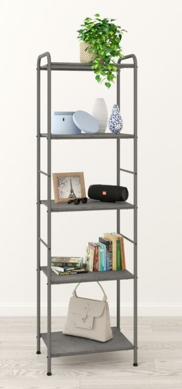 Стеллаж ЗМИ Валенсия 15 W (VALENCIA 15 W Shelf rack) графит СТВ15Д Гр