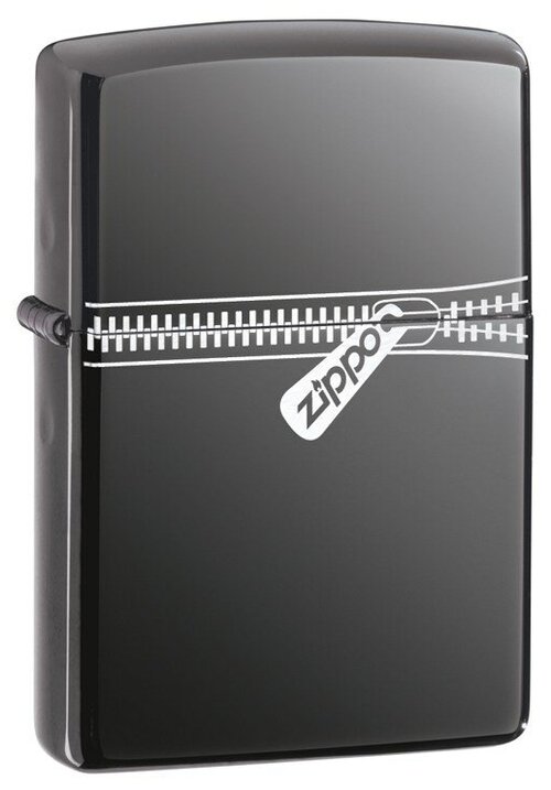 Зажигалка ZIPPO Classic с покрытием Black Ice ®, латунь/сталь, чёрная, глянцевая, 38x13x57 мм