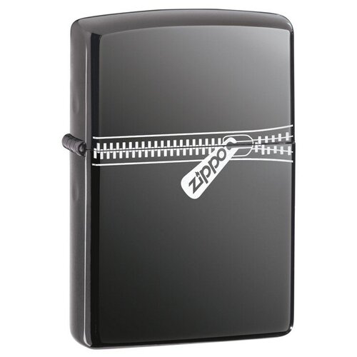 Зажигалка ZIPPO Classic с покрытием Black Ice ®, латунь/сталь, чёрная, глянцевая, 38x13x57 мм набор зажигалка и электронный вставной блок 200 65828 zippo