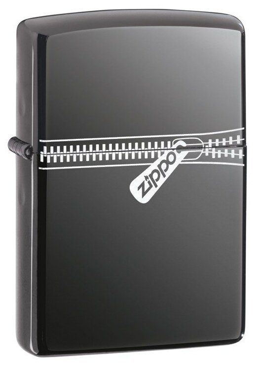 Зажигалка ZIPPO Classic с покрытием Black Ice ® латунь/сталь чёрная глянцевая 38x13x57 мм