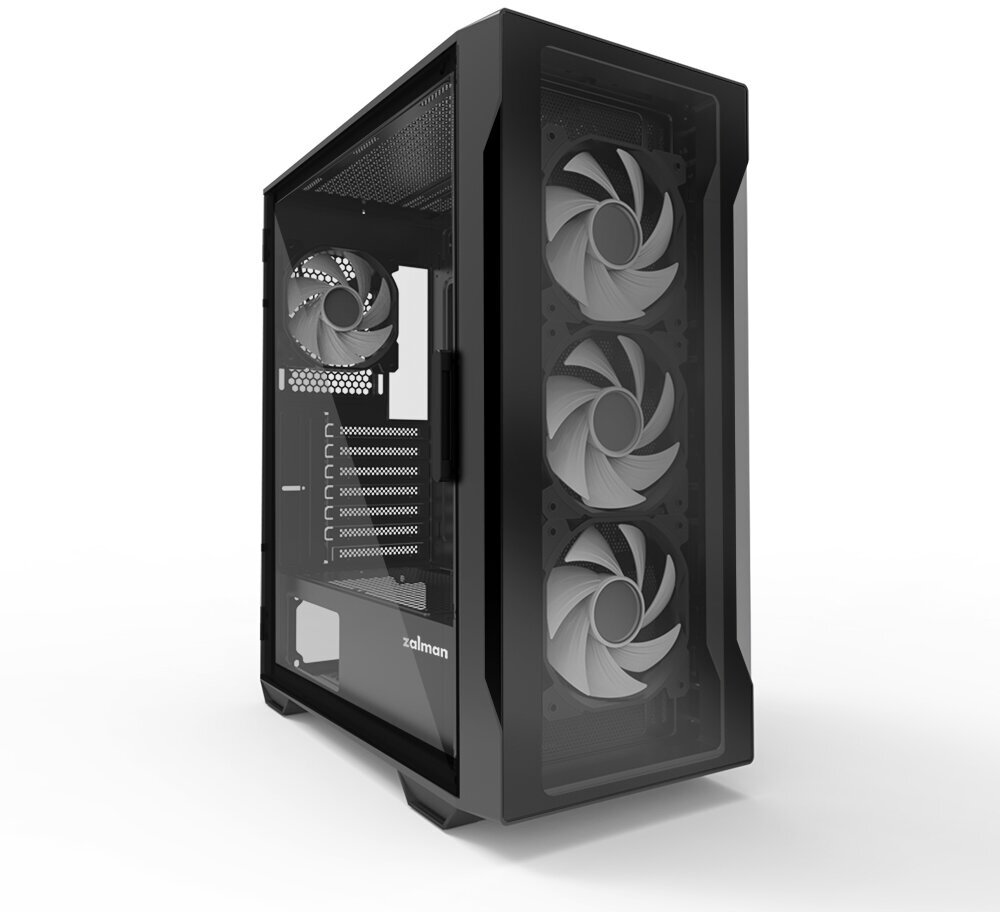 Корпус MidiTower Zalman I3 NEO TG Black (ATX, front mesh, TG window, USB2.0 x1, USB3.0x2, 4x120mm RGB fan, без БП) (I3 NEO TG Black)