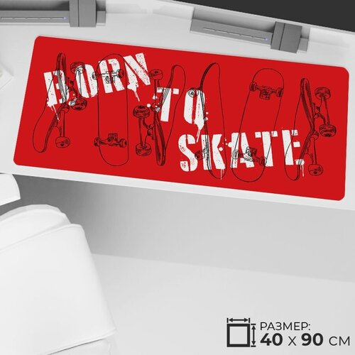 Коврик для мыши большой 90 х 40 см, антискользящий скейт 2