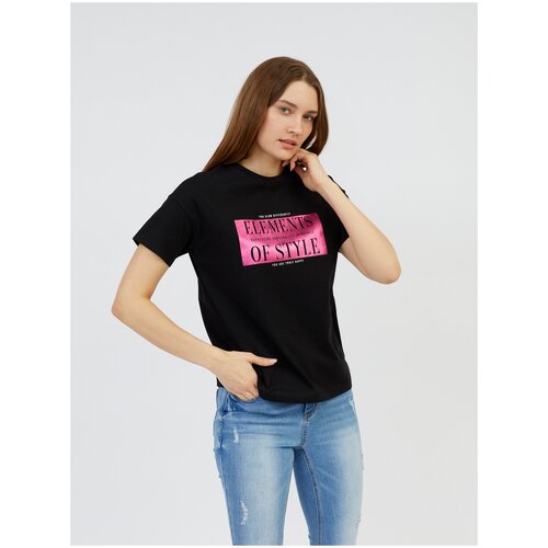 фото Футболка zolla, размер xl, 99 black (черный)