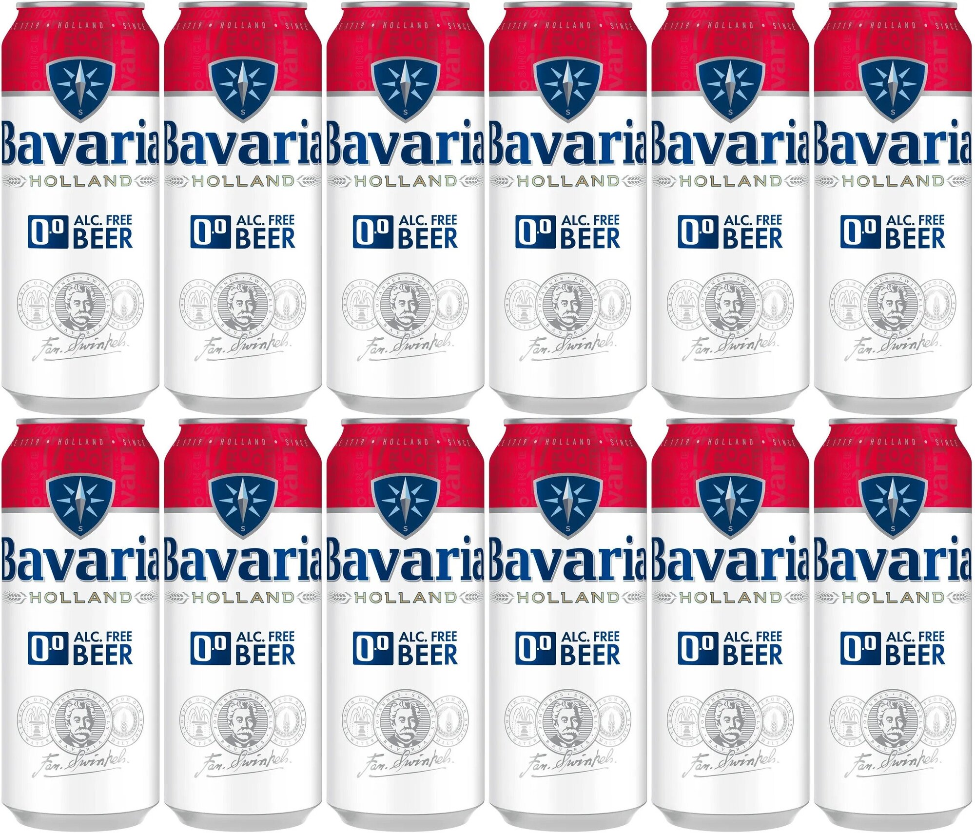 Пиво безалкогольное светлое Bavaria Holland (Бавария Холланд) 0.45 л ж/б упаковка 12 штук