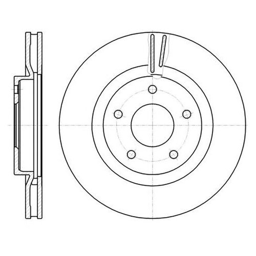 фото Тормозной диск roadhouse 61087.10 для nissan juke, qashqai i, x-trail; renault koleos i road house
