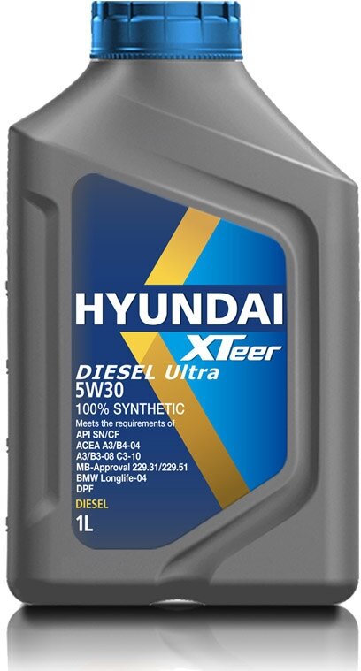 Синтетическое моторное масло HYUNDAI XTeer Diesel Ultra C3 5W-30, 1 л, 1 шт.