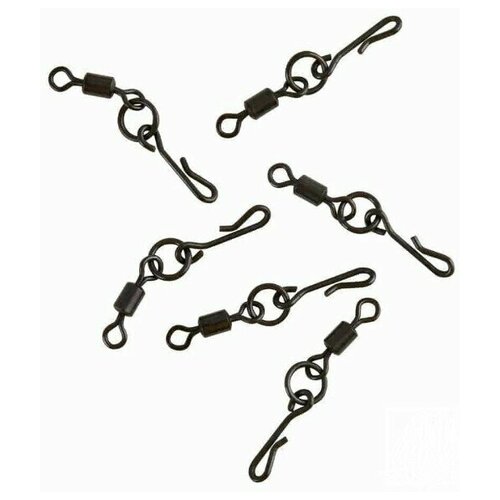 Вертлюг с кольцом и быстросьемником Fox Edges Kwik Change O Ring Swivels 10шт Size 7