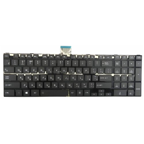 Клавиатура для Toshiba Satellite P850, P855, P870, P870d, P875, P875d, черная с глянцевой рамкой RU