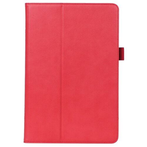 фото Фирменный чехол бизнес класса для lenovo tab p11 tb-j606l (2020/2021) с визитницей и держателем для руки красный натуральная кожа prestige италия mypads