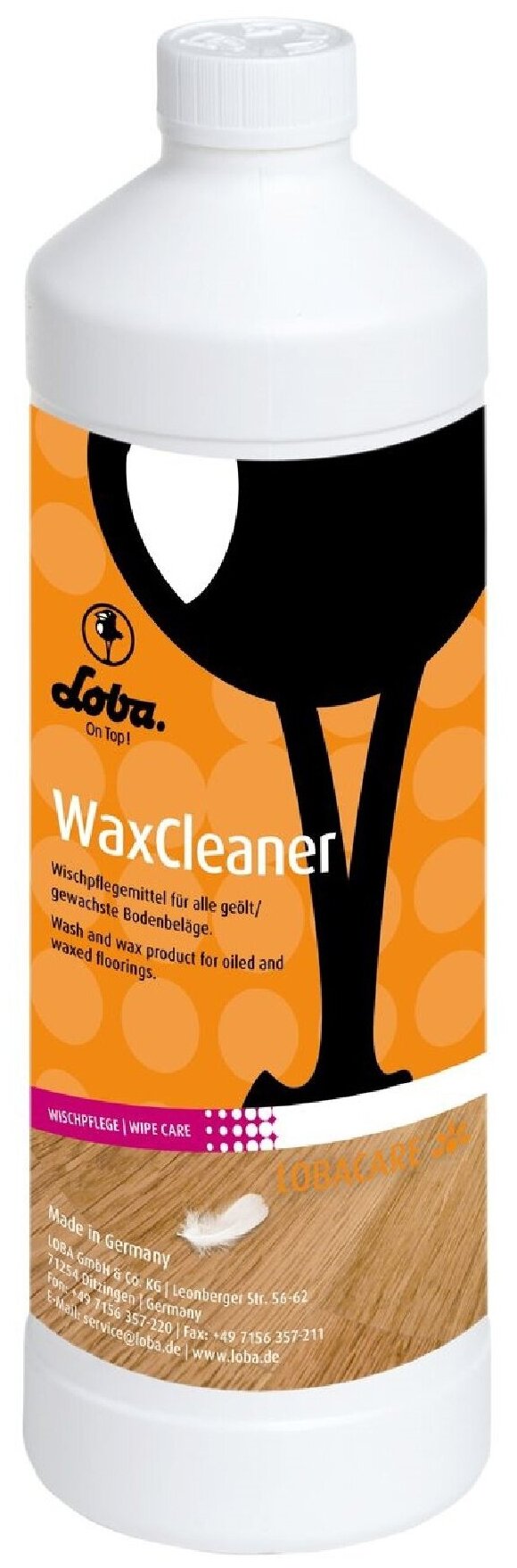 Средство по уходу Loba Wax Cleaner (1л) (Лоба Вакс Клинер (1л)) для масляных покрытий, матовый 00111223108