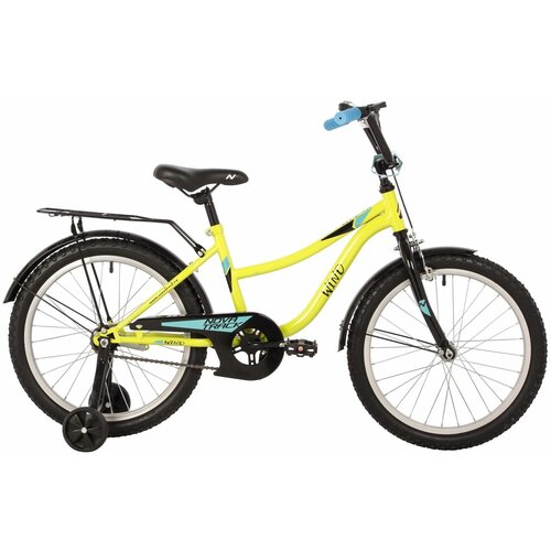 Детский велосипед Novatrack Wind 20 V-brake, год 2022, цвет Зеленый