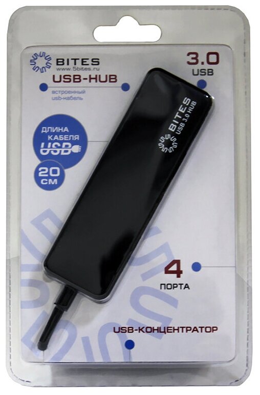 USB-хаб 5bites HB34-310BK - фото №2