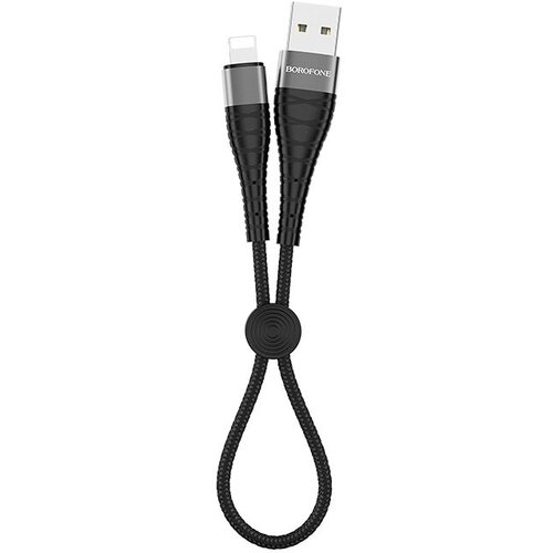 Кабель BOROFONE BX32 Munificent, USB - Lightning, 2.4A, 0.25м, черный кабель usb type c borofone bx32 0 25 метра