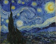 Звездная ночь картина на холсте Премиум качество Ван Гог на подрамнике