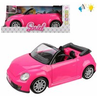 Машина-кабриолет для куклы роз, 44см, свет, звук, батар. AG13*3шт. вх. в комп.